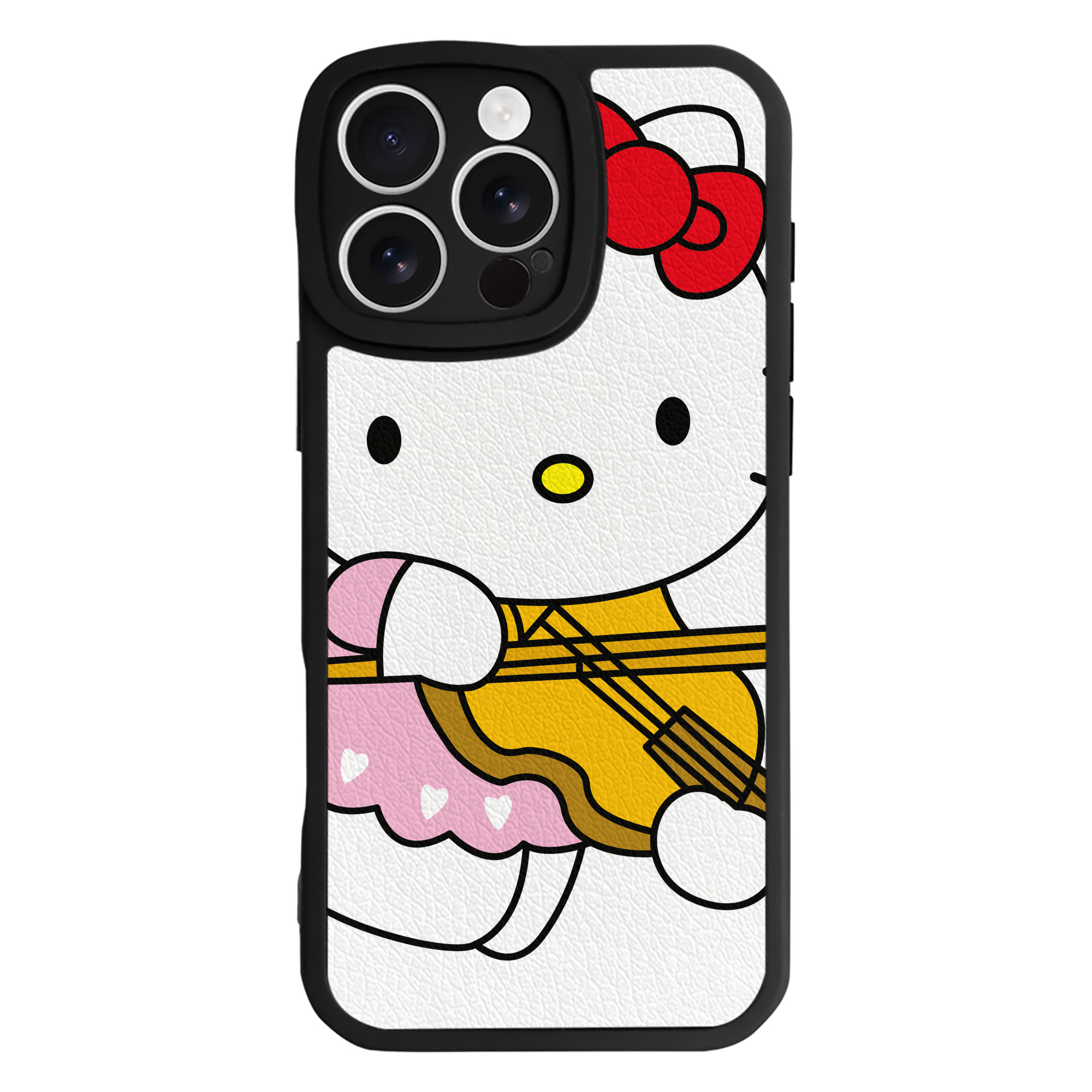 （画像用） Hello Kitty ハローキティ 【iPhone 16シリーズ対応】シリコンスマホケース（レザー調） 材質：シリコン